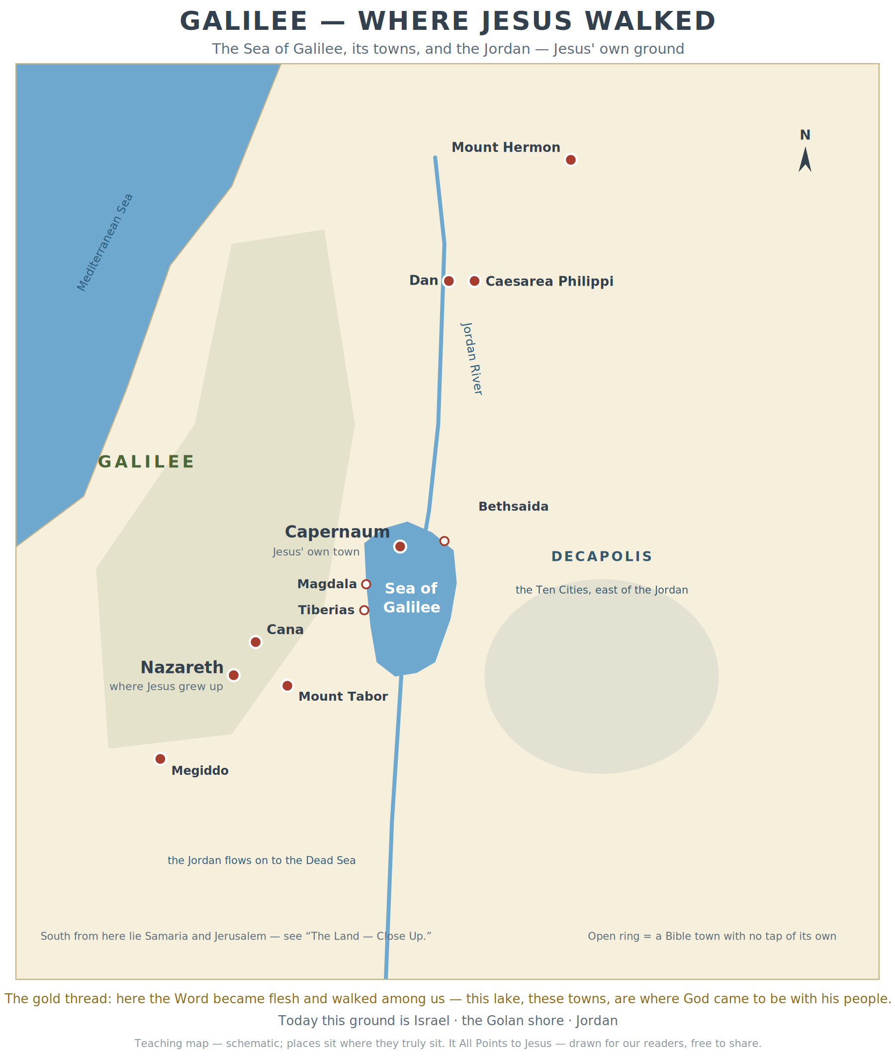 Galilee — Where Jesus Walked — The Sea of Galilee, its towns, and the Jordan — Jesus' own ground